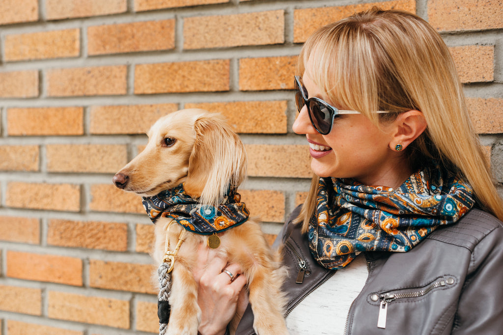 Matching Sets: Fashion: Human Neck Scarf & Dog Neck Scarf  - Tesoro Gems